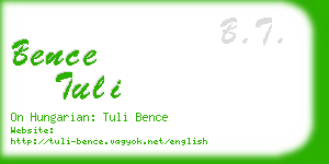 bence tuli business card